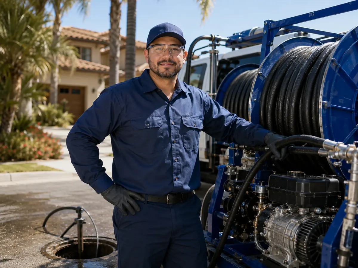 Hydro jet sewer cleaning in Barstow