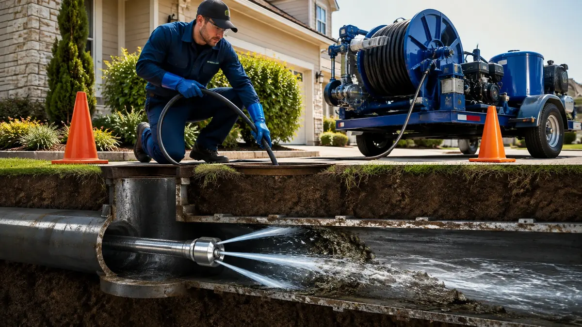 Main Sewer Line Hydro Jet Cleaning in Barstow
