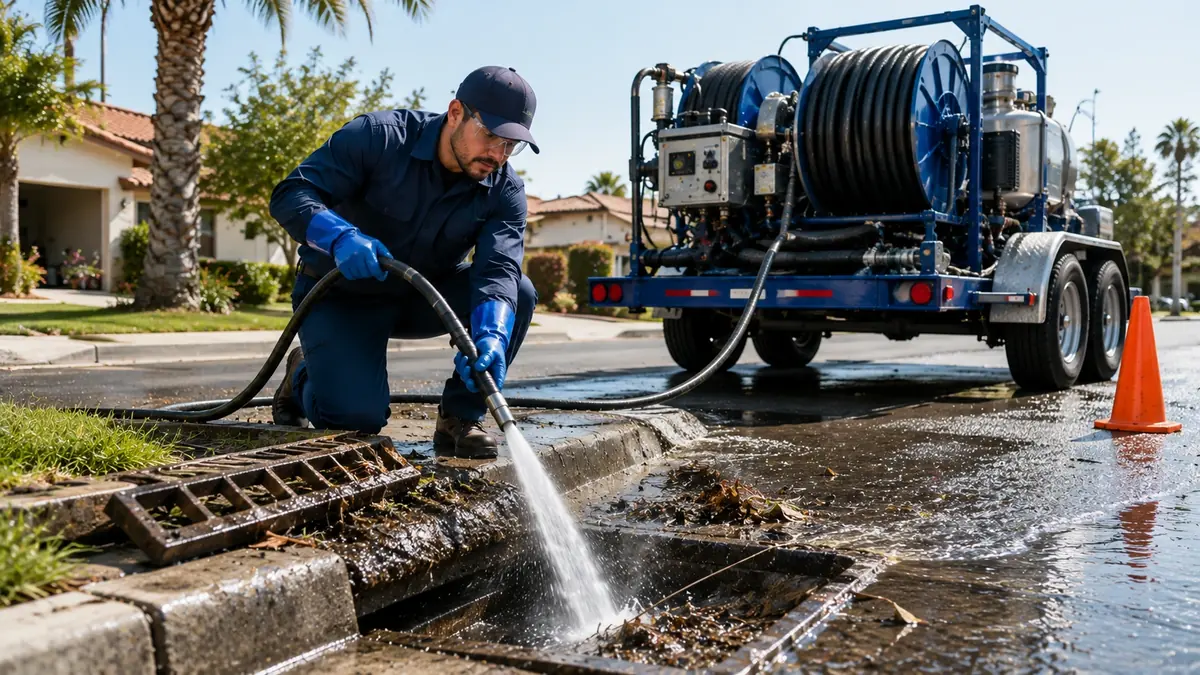 Storm Drain Hydro Jet Cleaning in Barstow