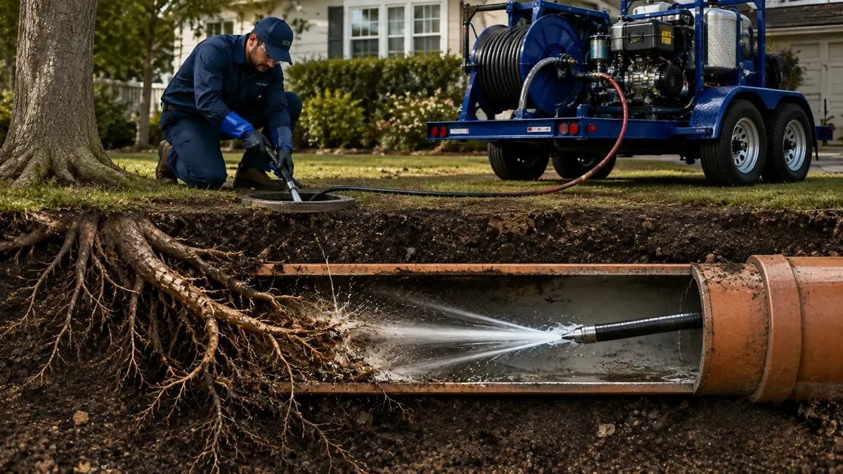 Tree Root Removal with Hydro Jetting in Barstow
